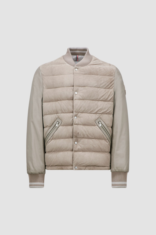 BEIGE CHALANCHES SUEDE DOWN JACKET